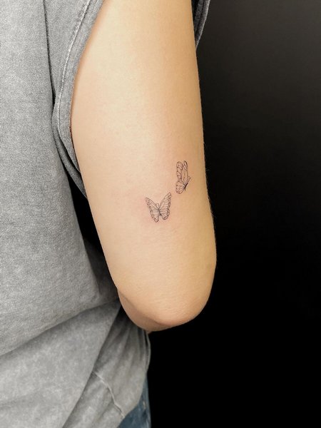 Simple Butterfly Tattoo