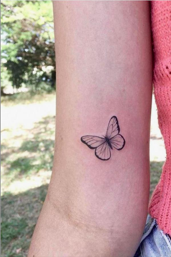 Simple Butterfly Tattoo