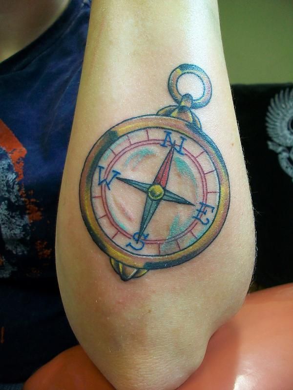 Simple Compass Tattoo