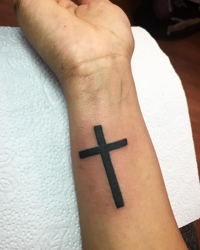 Simple Cross Tattoo