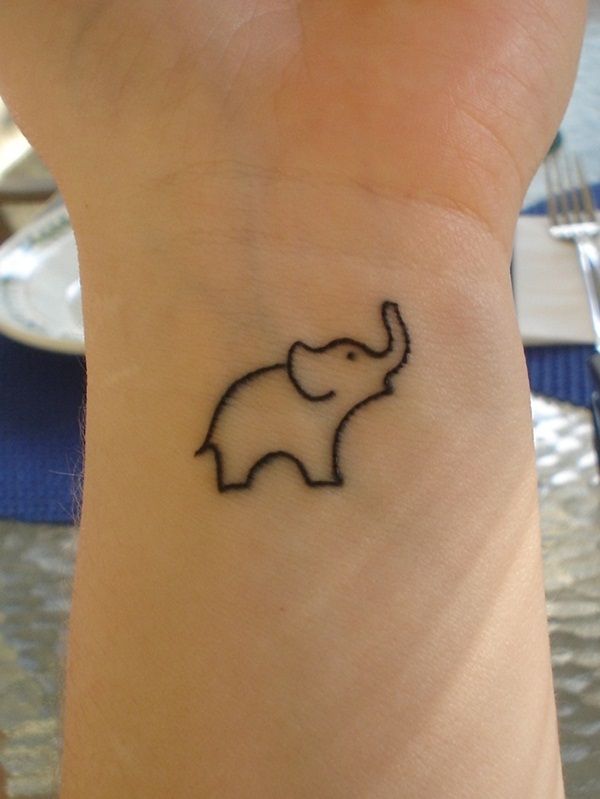 Simple Elephant Tattoo