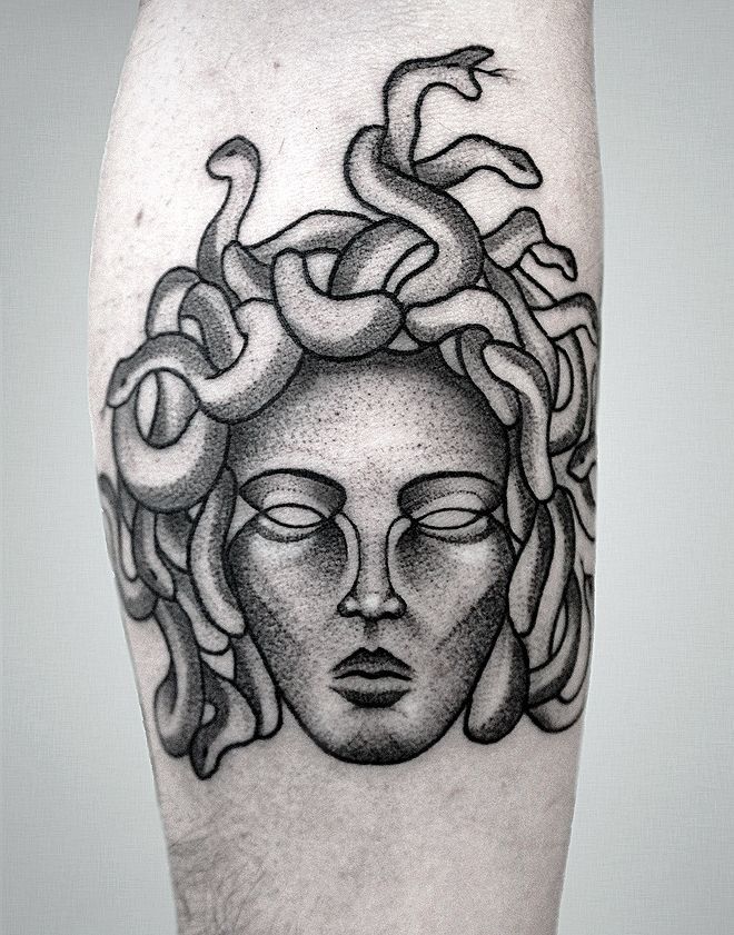 Simple Medusa Tattoo