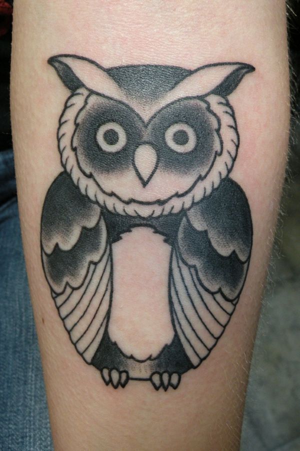 Simple Owl Tattoo