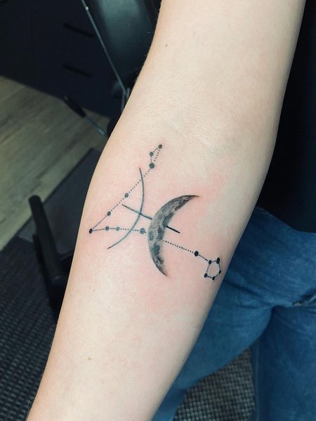 Simple Pisces Tattoo