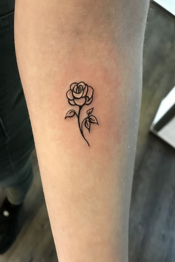 Simple Rose Tattoo