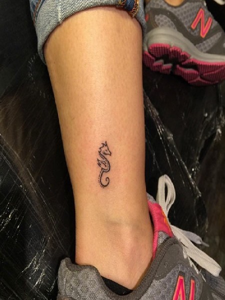 Simple Seahorse Tattoo