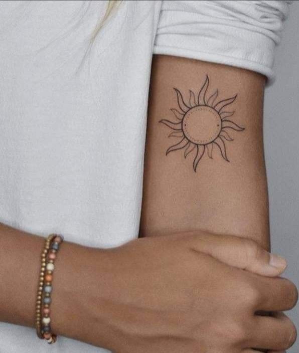 Simple Sun Tattoo