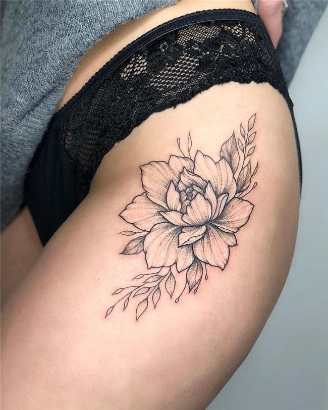 Simple Thigh Tattoo