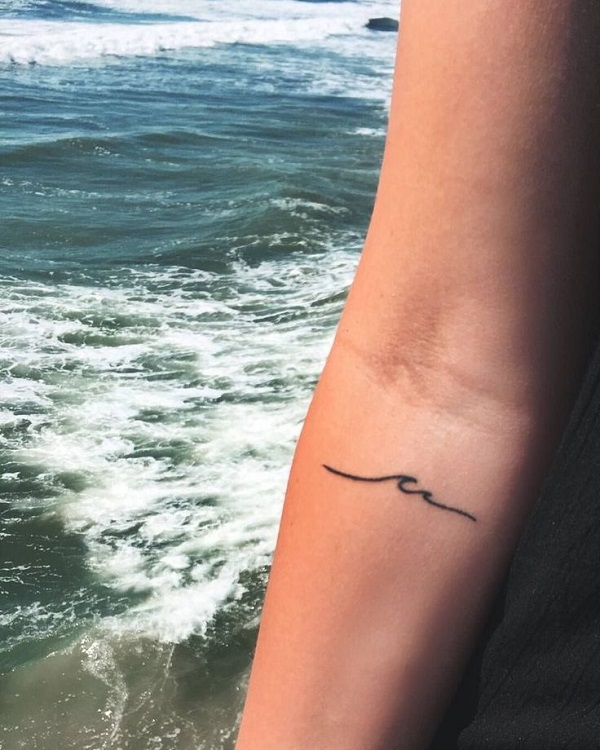 Simple Wave Tattoo