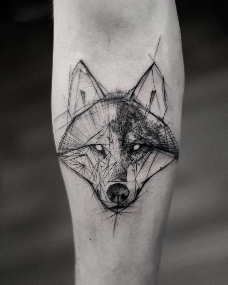 Simple Wolf Tattoo
