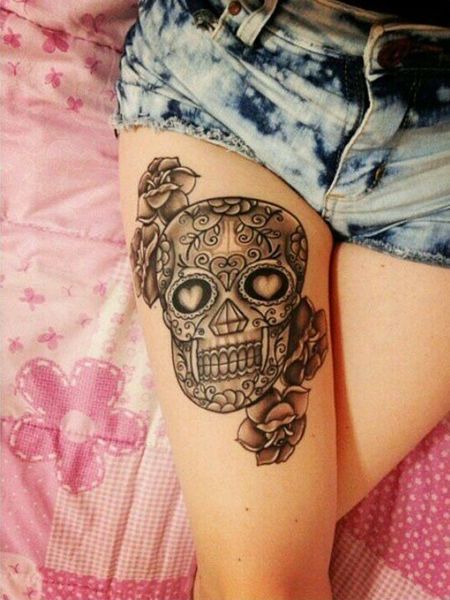 Skull Leg Tattoo