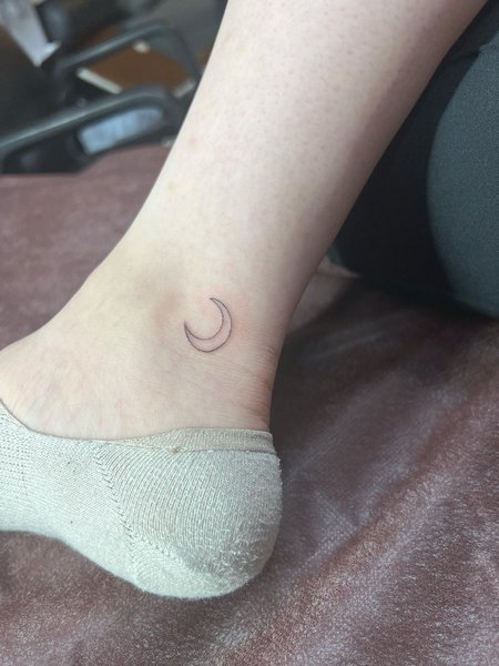 Small Moon Tattoo