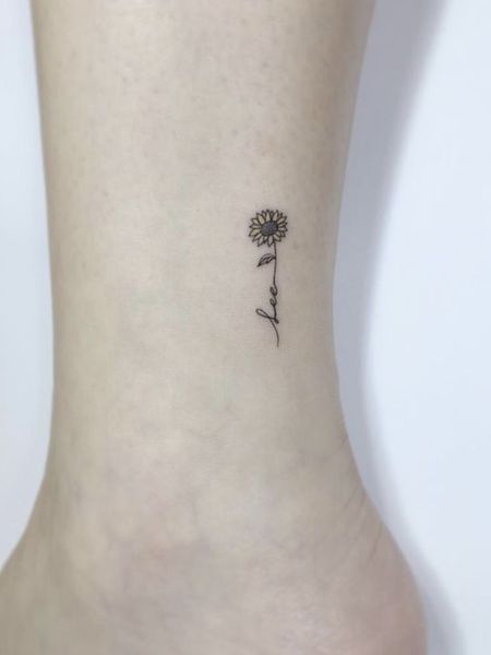 Small Sunflower Tattoo 1
