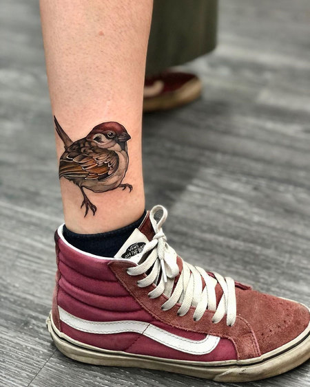 Sparrow Ankle Tattoos