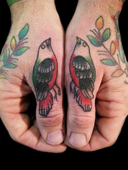 Sparrow Finger Tattoos