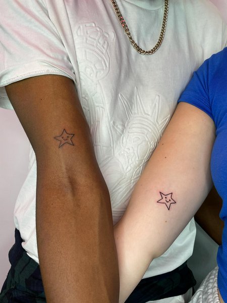 Star Matching Couple Tattoo