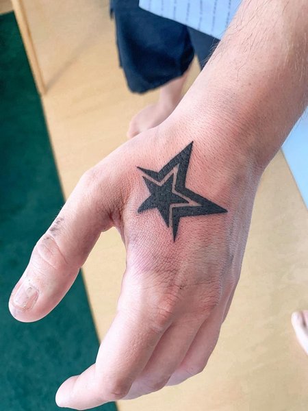 Star Tattoo On Hand