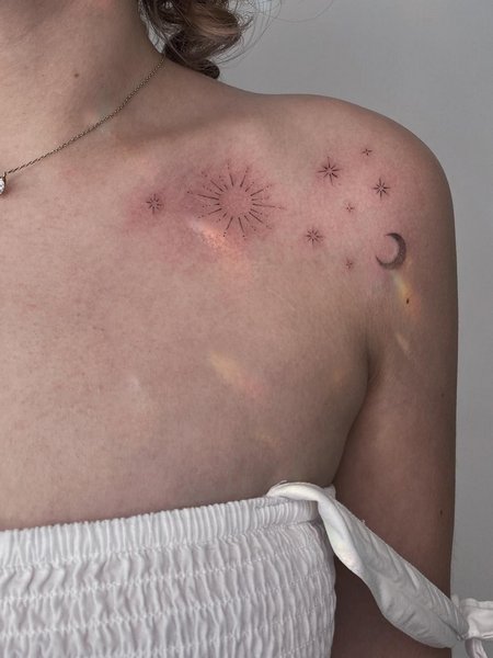 Star Tattoo On Shoulder