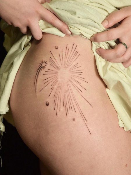 Star Thigh Tattoo