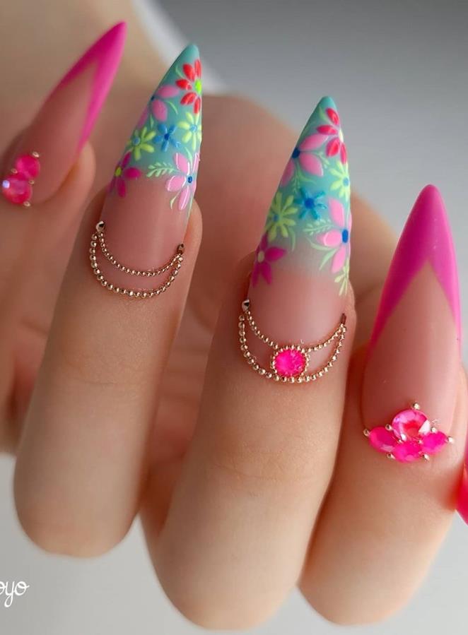 Stiletto Spring Nails