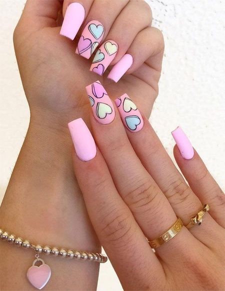Summer Pink Nails