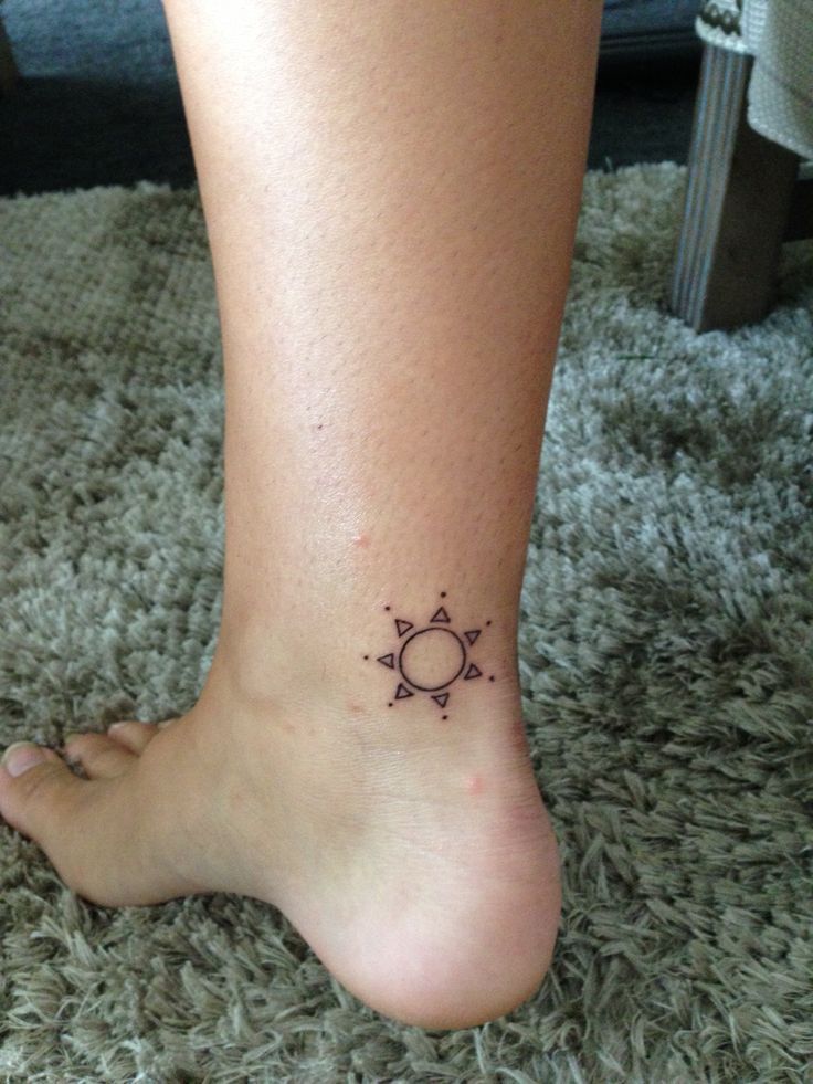 Sun Ankle Tattoos