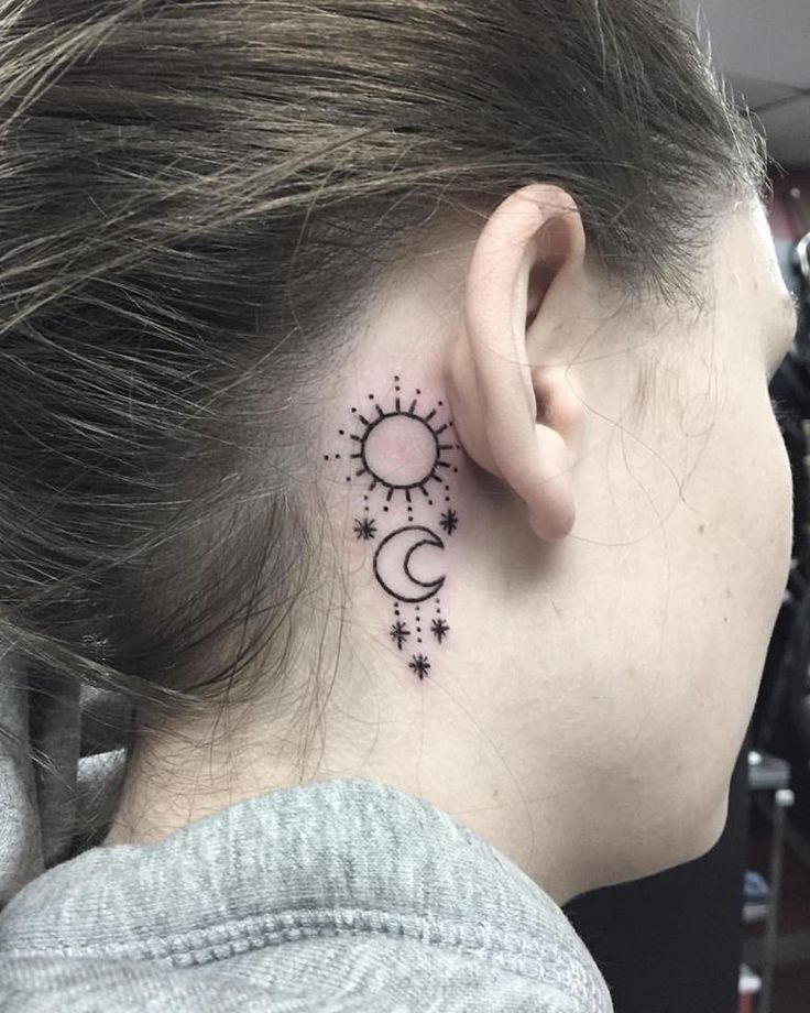 Sun Ear Tattoos