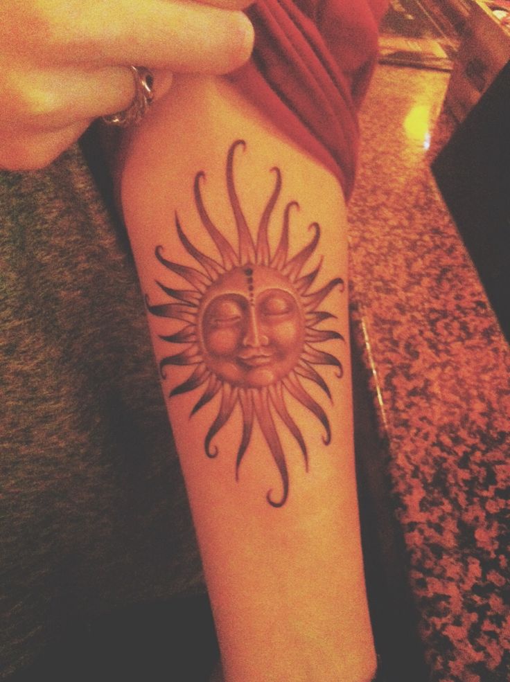 Sun Forearm Tattoos