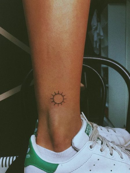 Sun Leg Tattoo