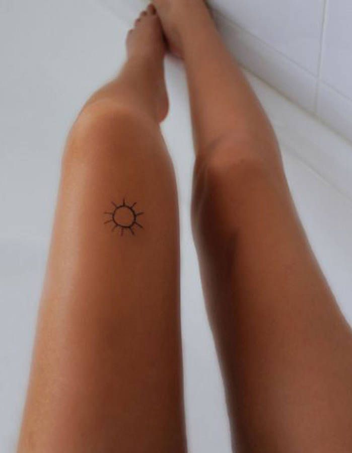 Sun Leg Tattoos