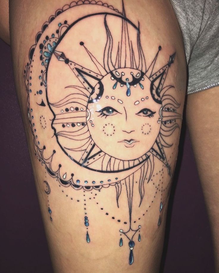 Sun and Moon Tattoo