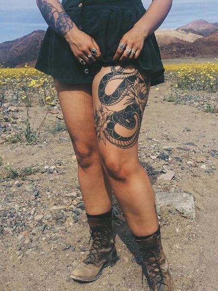 Upper Leg Tattoo