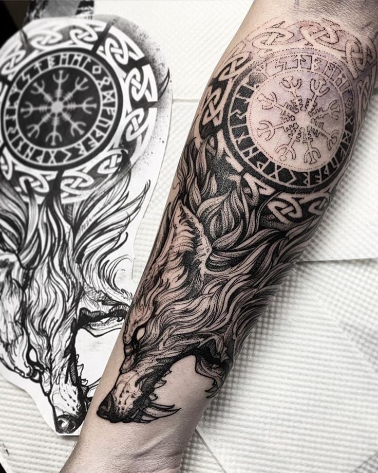 Viking Wolf Tattoos