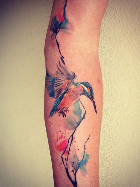 Watercolor Arm Tattoo