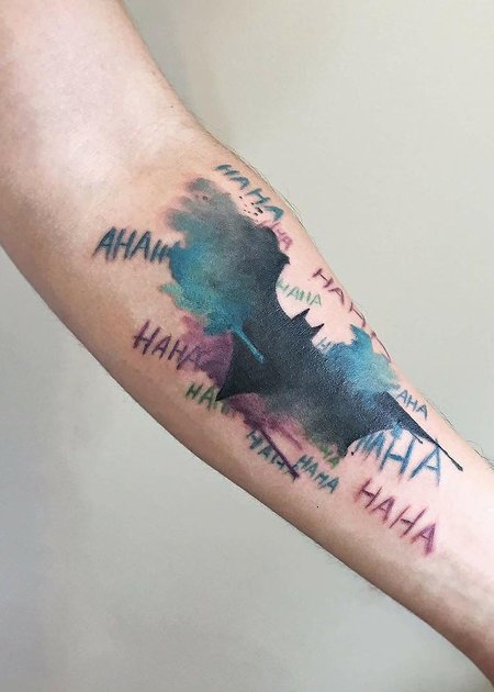 Watercolor Bat Tattoos