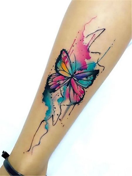 Watercolor Butterfly Tattoo