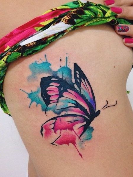 Watercolor Butterfly Tattoo