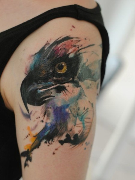 Watercolor Eagle Tattoo