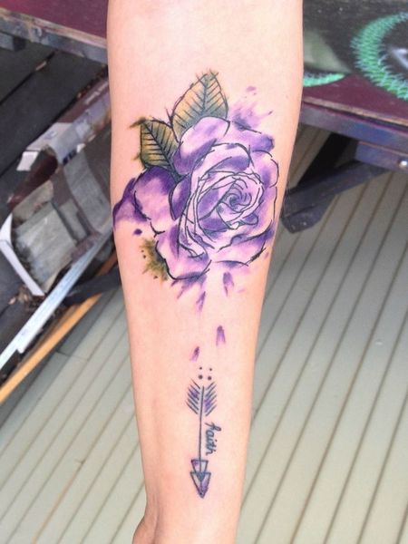 Watercolor Forearm Tattoo