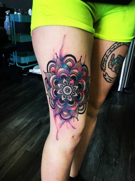 Watercolor Mandala Tattoo