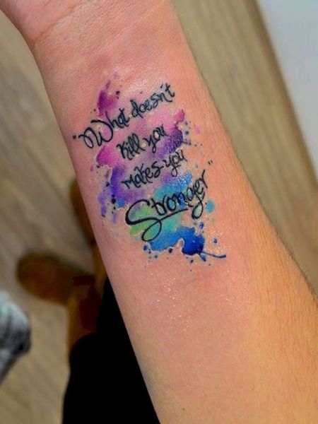 Watercolor Quote Tattoo