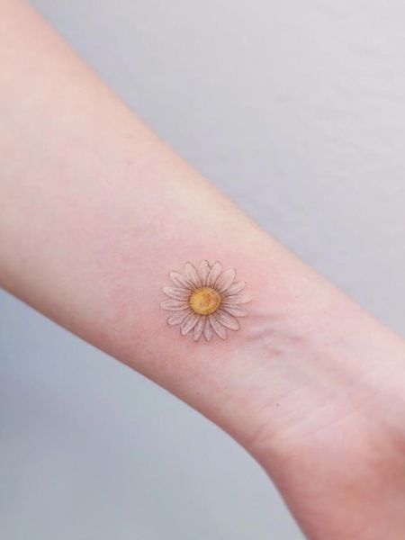 White Daisy Tattoo