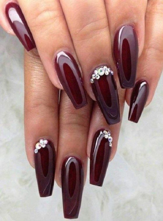 Wine Red Nails