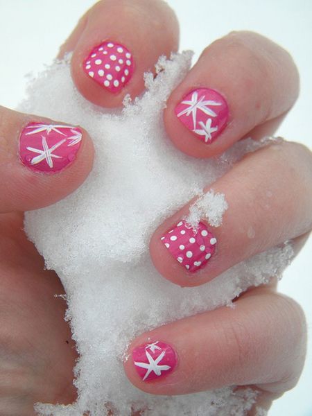 Winter Pink Nails