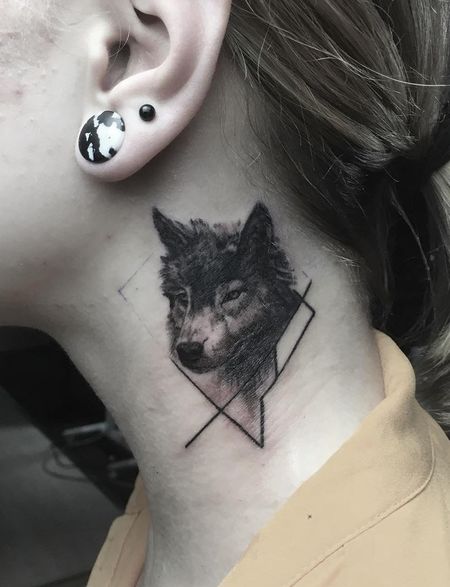 Wolf Neck Tattoo