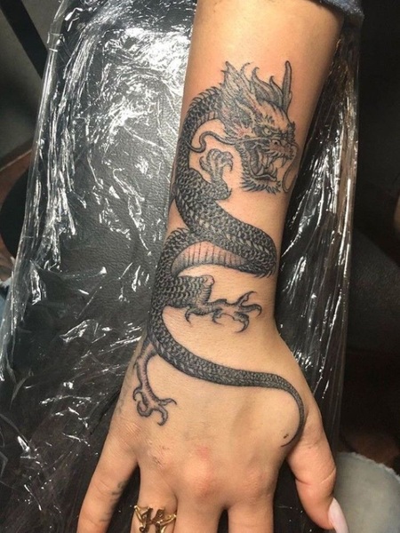 Wrist Dragon Tattoo