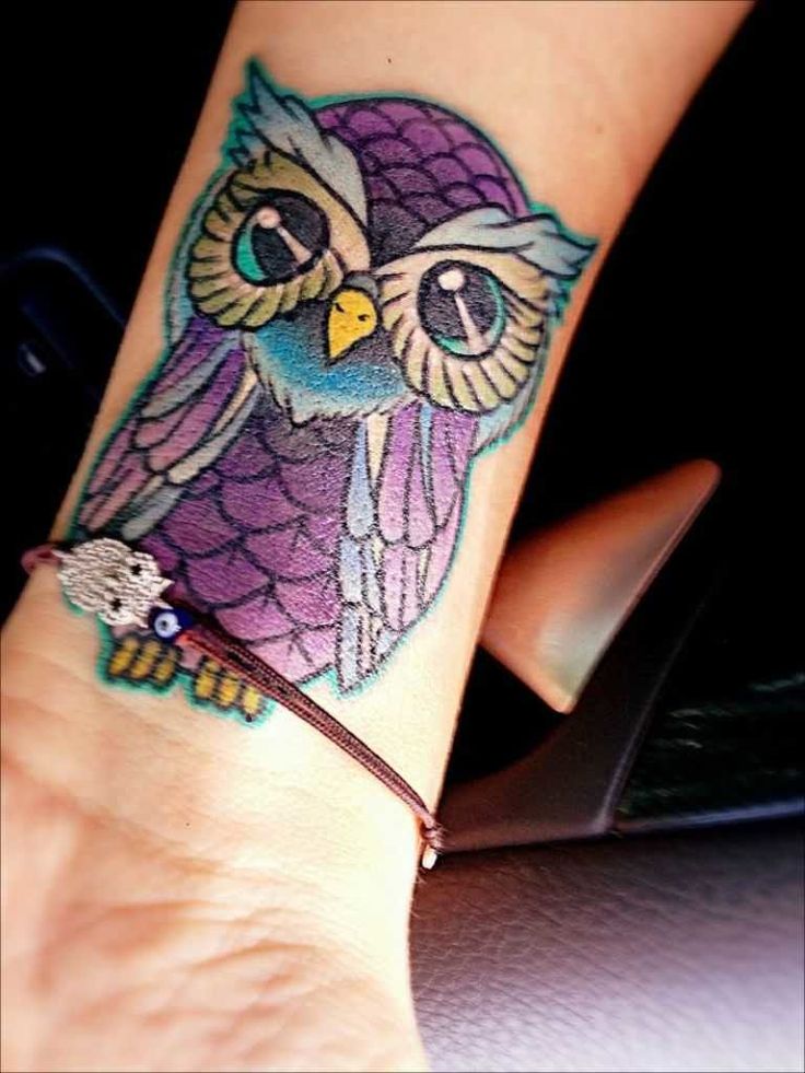 Wrist Owl Tattoo