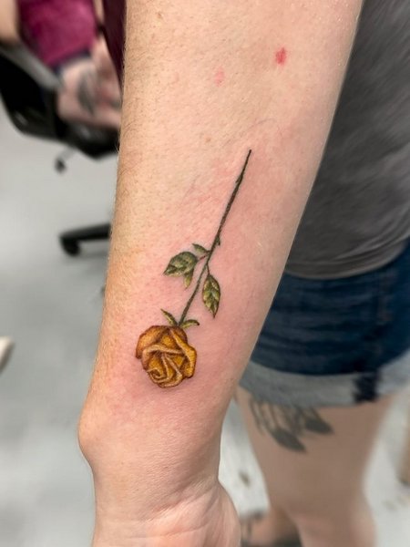 Yellow Rose Tattoo