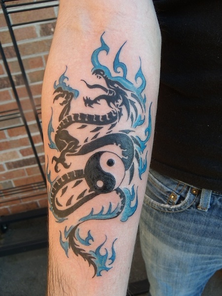 Yin Yang Dragon Tattoo