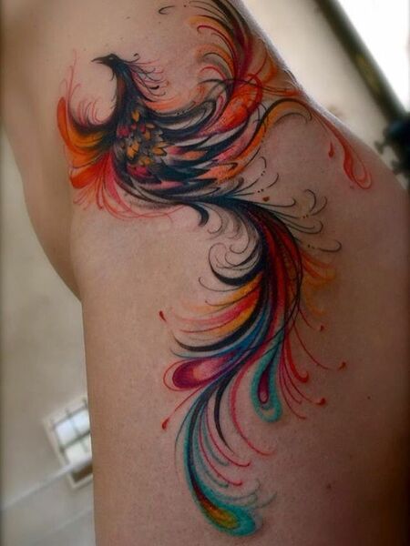 Abstract Phoenix Tattoo